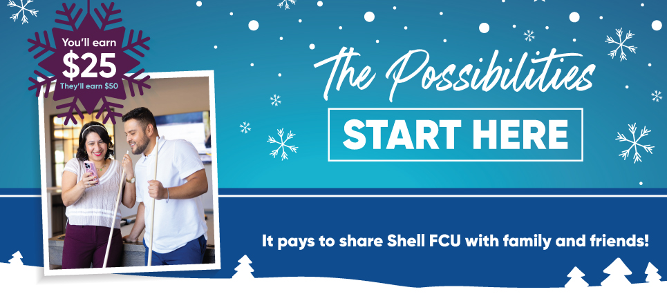 Now thru December thirty-first, you earn twenty five dollars plus they earn 50 dollars, when you refer a friend.
